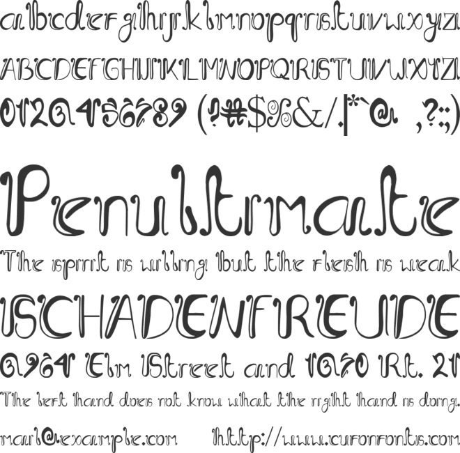 Baline Fill font preview