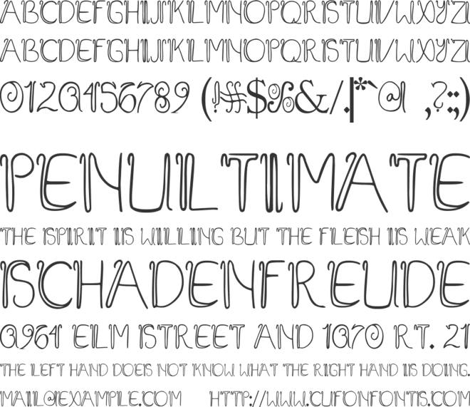 Baliline font preview