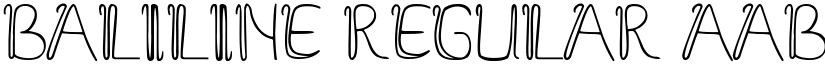 Baliline Regular font