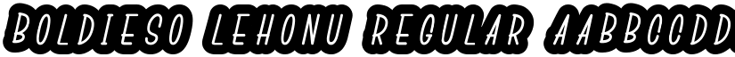 Boldieso Lehonu Regular font