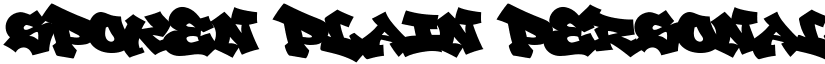 Spoken Plain PERSONAL USE ONLY Regular font