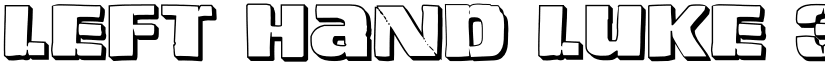 Left Hand Luke 3D Regular font
