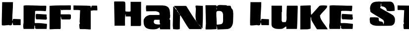 Left Hand Luke Staggered Regular font
