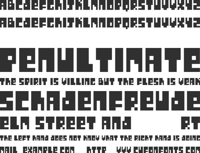 Petyka - The Physics Lab font preview