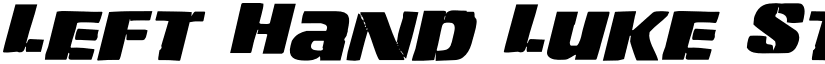 Left Hand Luke Staggered Italic Italic font