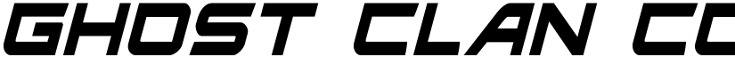 Ghost Clan Condensed Italic Condensed Italic font