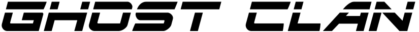 Ghost Clan Laser Italic Italic font