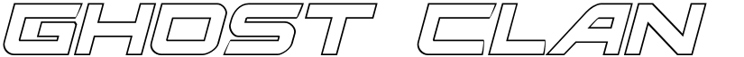 Ghost Clan Outline Italic Italic font