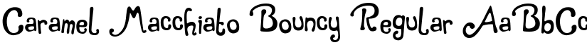 Caramel Macchiato Bouncy Regular font