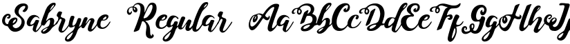 Sabryne Regular font