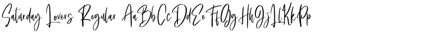 Saturday Lovers Regular font