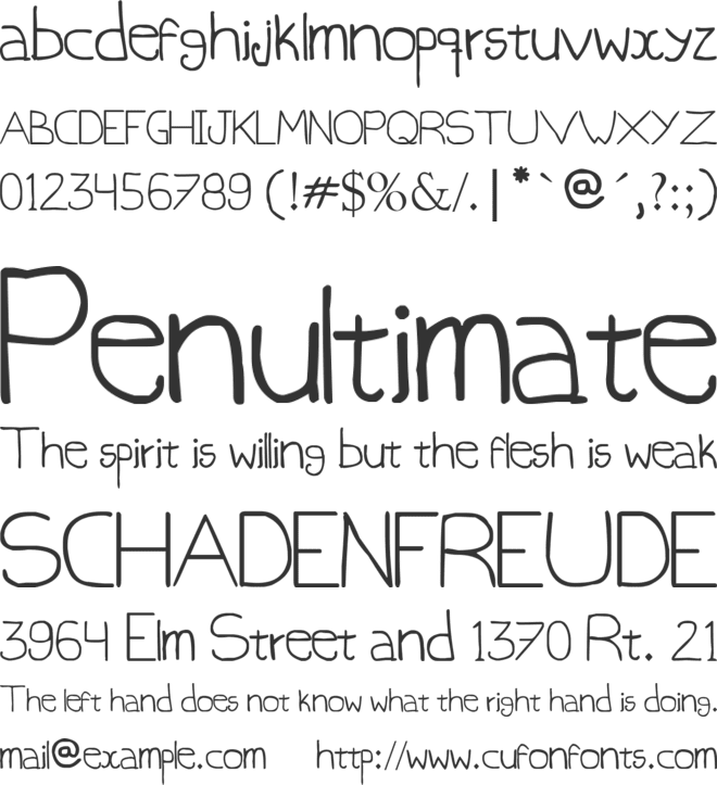 TheZakMan font preview