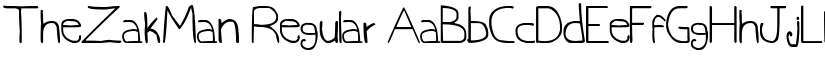 TheZakMan Regular font