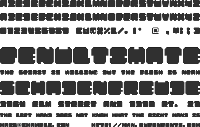 SHD TechnoType font preview