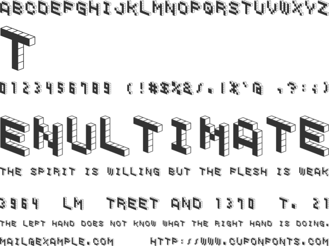 Demon Cubic Block Font font preview