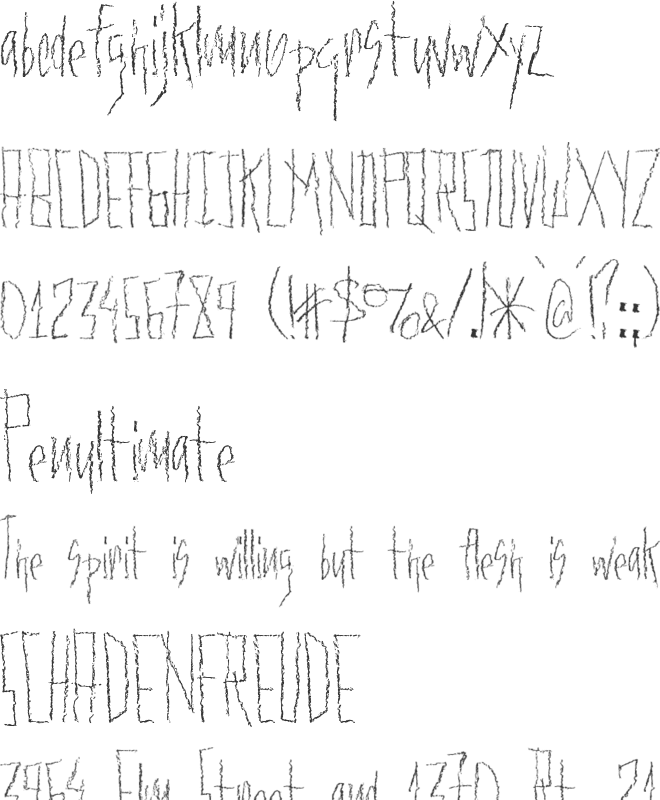 PLENTYofMETAL font preview