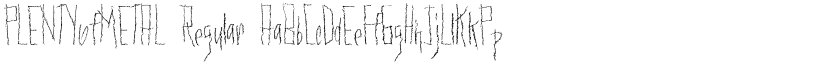 PLENTYofMETAL Regular font
