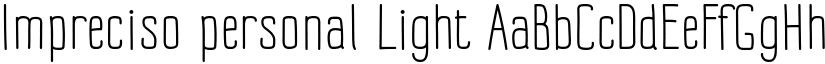 Impreciso personal Light font