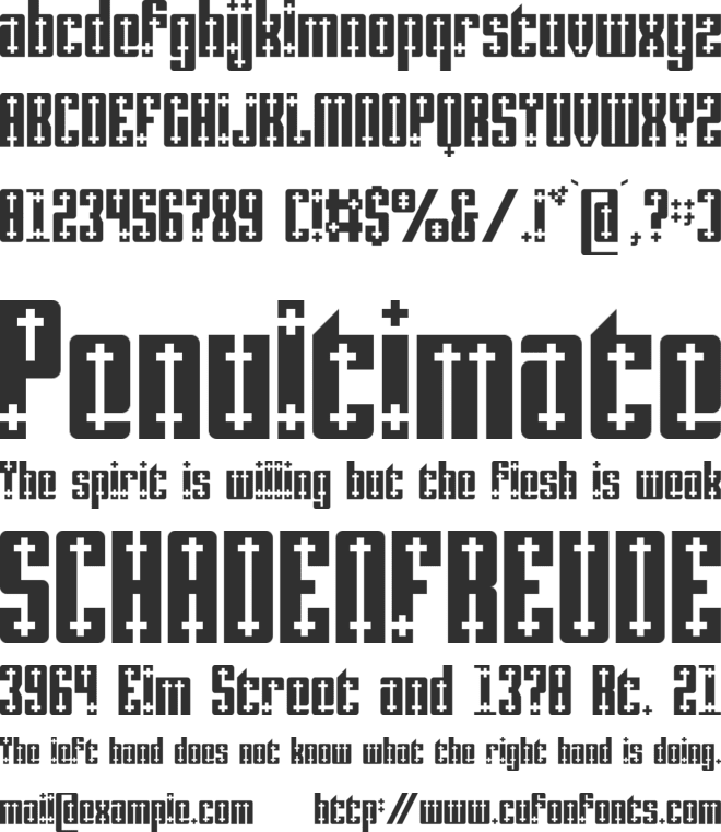 Double Crossed font preview