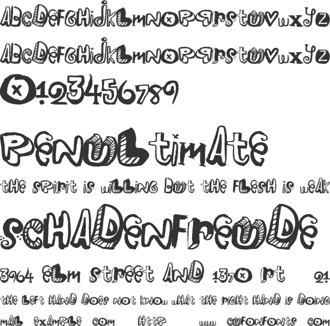 PleasureRiot font preview