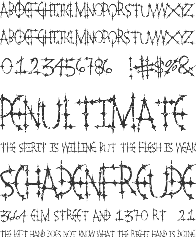 PleasureCastleMarble font preview