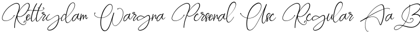 Rottrydam Wargna Personal Use Regular font