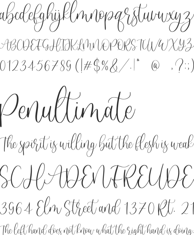 Sweet Lavender font preview