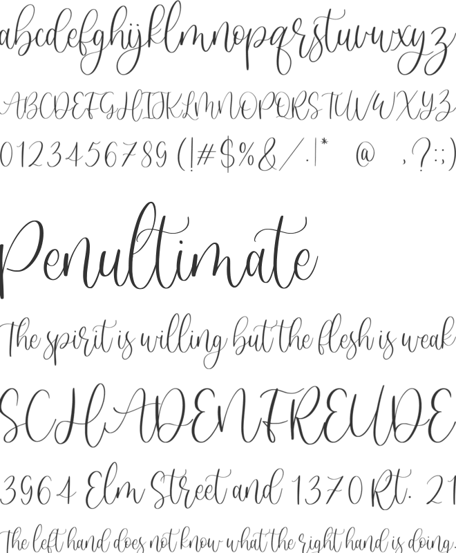 Sweet Lavender font preview