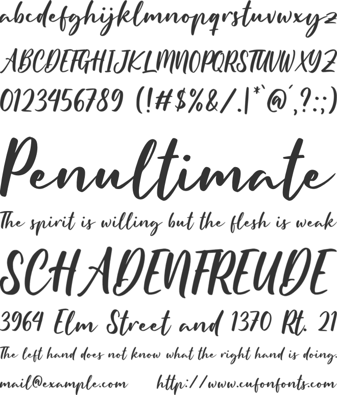 Hoffermond font preview
