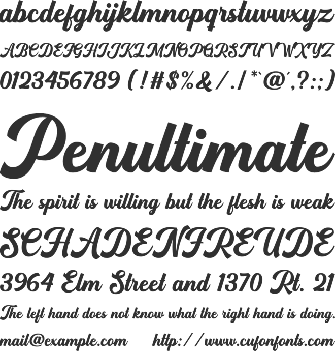 Hardome font preview