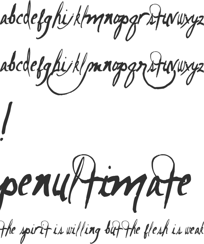 The Poet's Wife! font preview