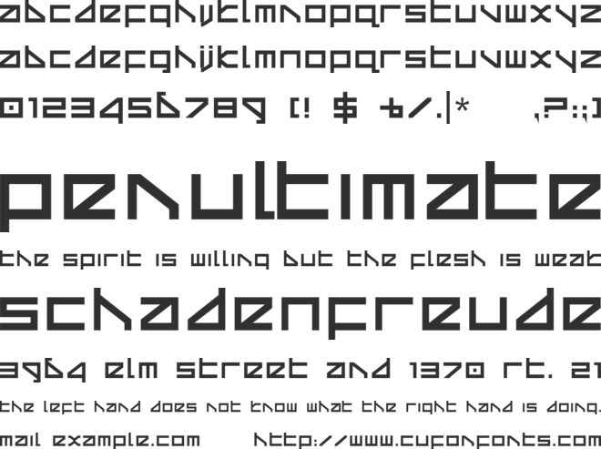 Delta Ray font preview