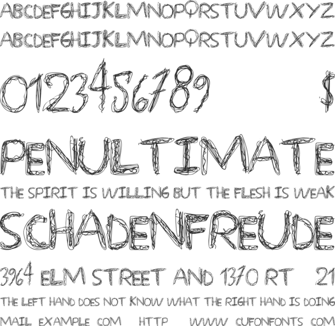 OverScribble font preview