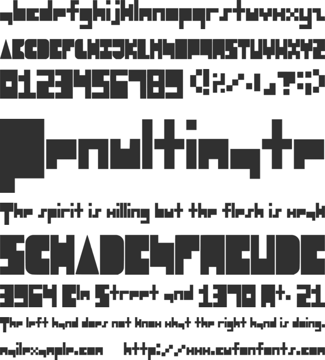 8-bit Block Party font preview