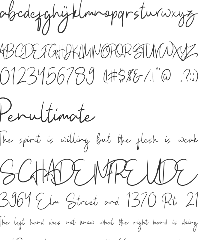 Kathlyn font preview