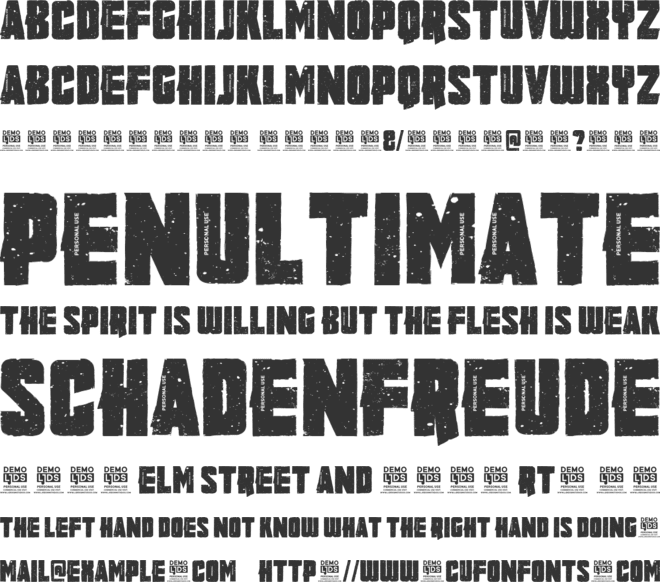 Rock.CO Personal use font preview