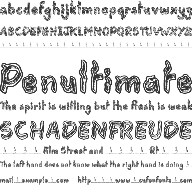 Disturbance font preview