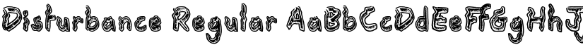 Disturbance Regular font