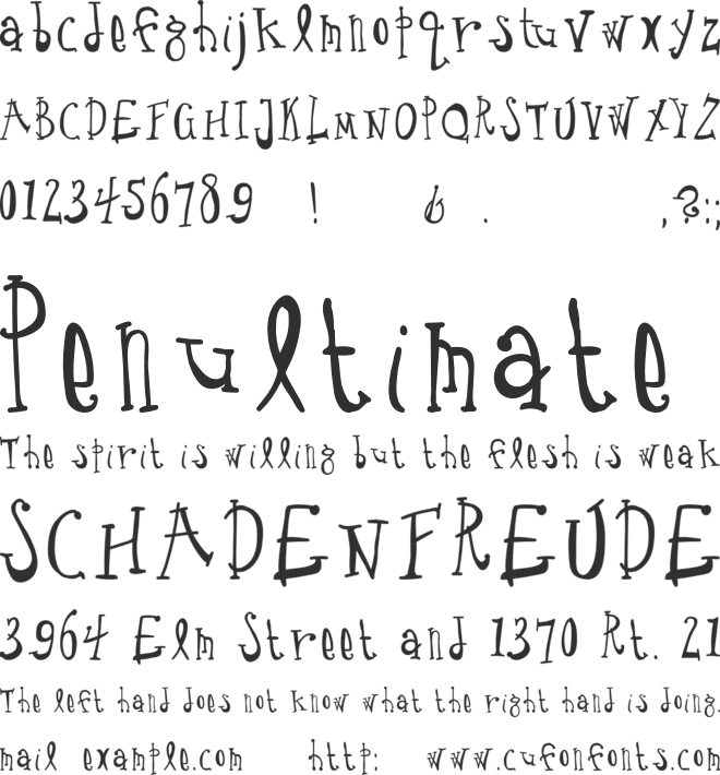 Crude Drawn Type font preview