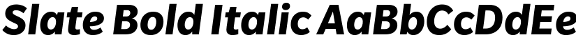 Slate Bold Italic font