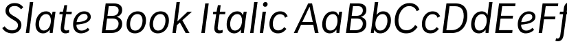 Slate Book Italic font