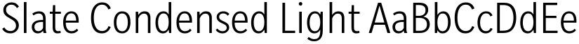 Slate Condensed Light font