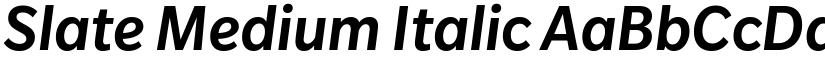Slate Medium Italic font