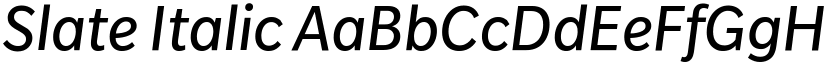 Slate Italic font