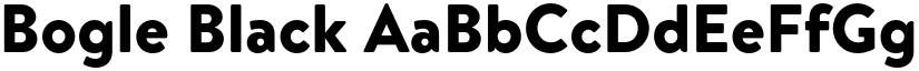 Bogle Black font
