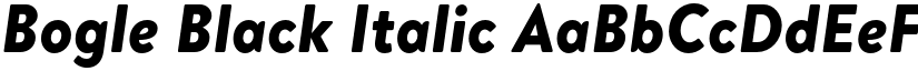 Bogle Black Italic font