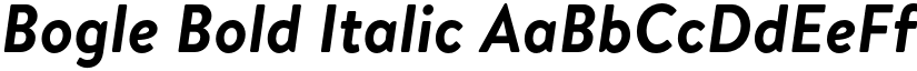 Bogle Bold Italic font