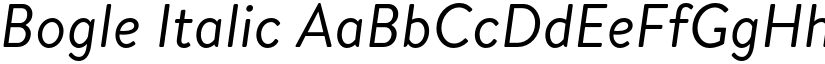 Bogle Italic font