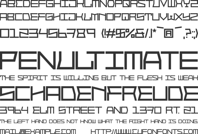 Block Face font preview