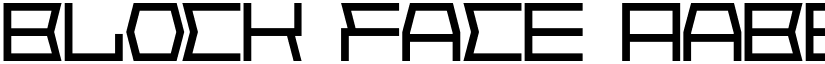 Block Face font